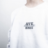 Bluza Ave Bmx Logo Premium Crewneck White